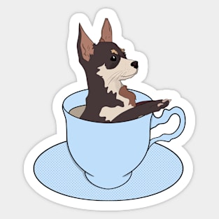 Funny Dog Lover Teacup Chihuahua Sticker